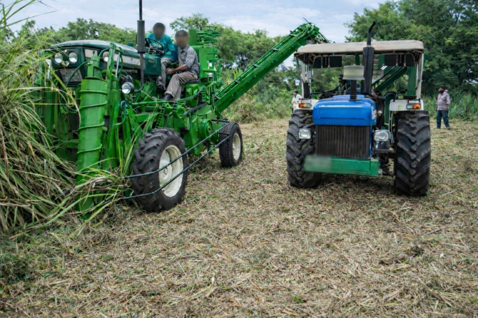 Sugarcane Harvester Back View - Hopper